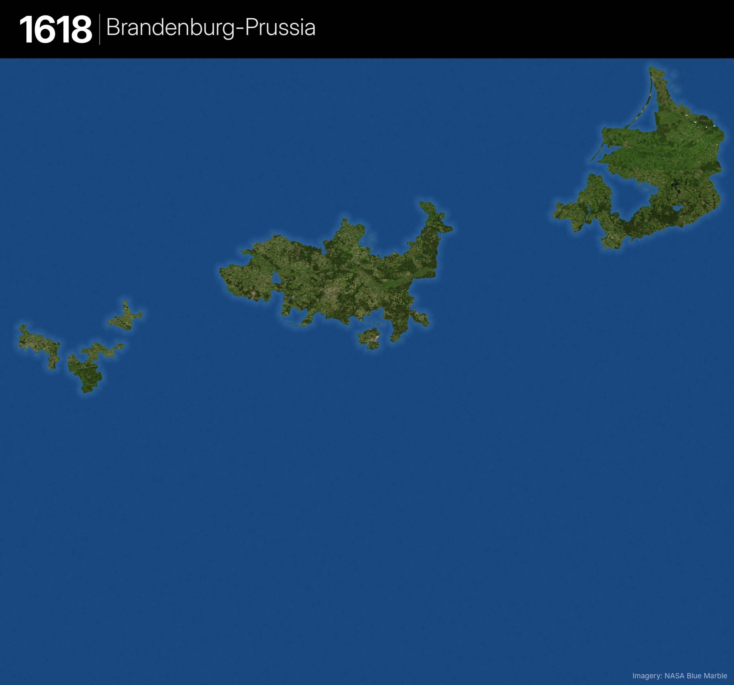 Satellite Map of Prussia in 1618