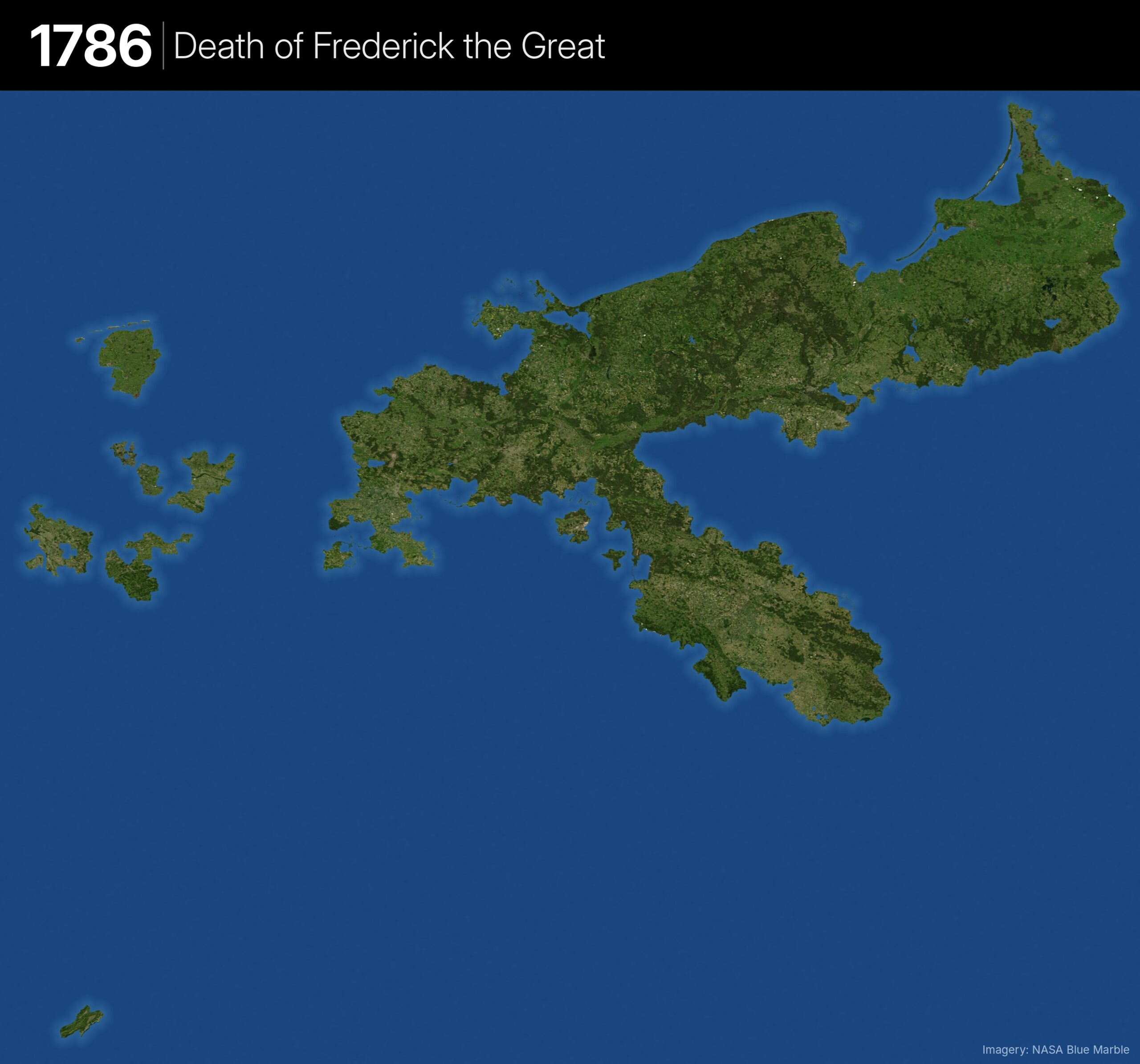 Satellite Map of Prussia in 1786