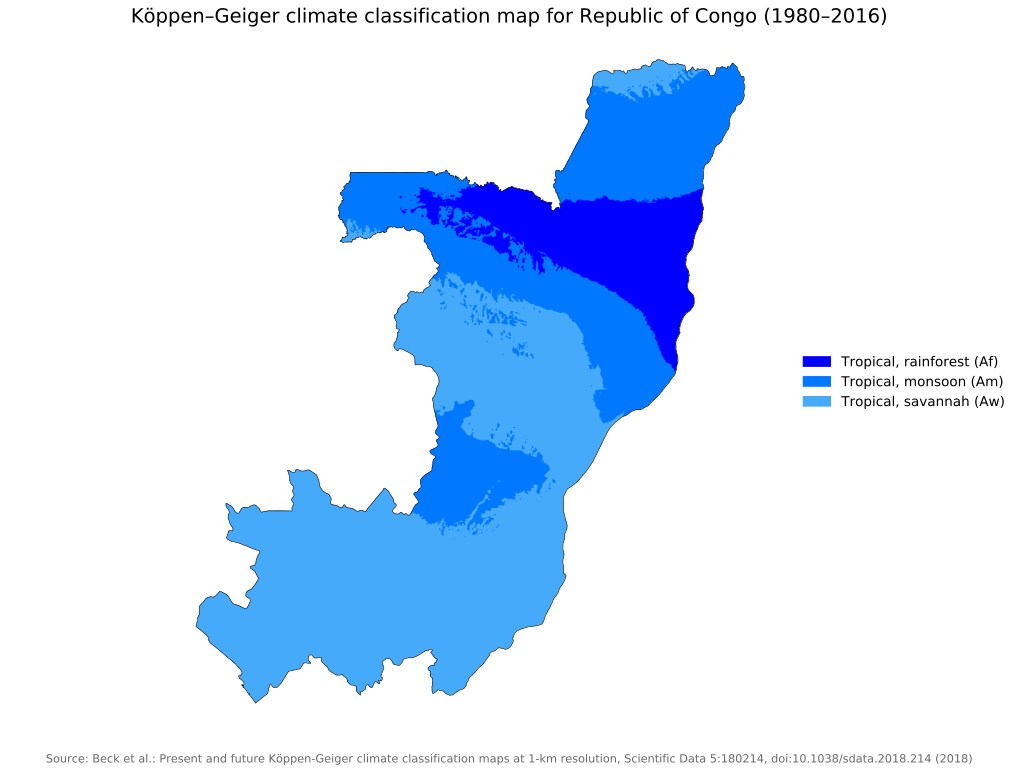 Climate Map of The Republic of the Congo