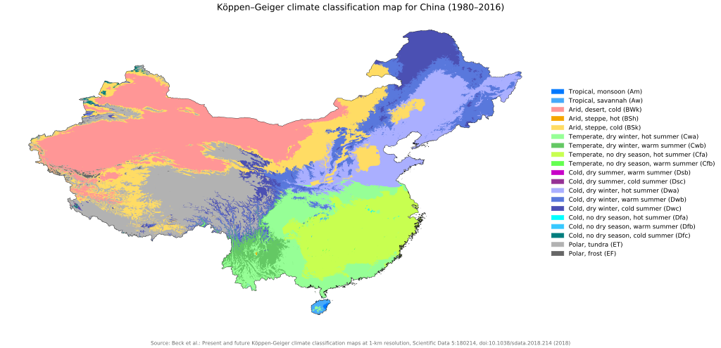 Climate Map of China