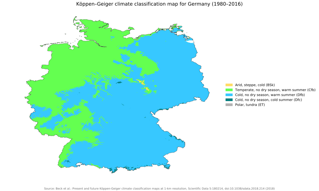 Climate Map of Germany