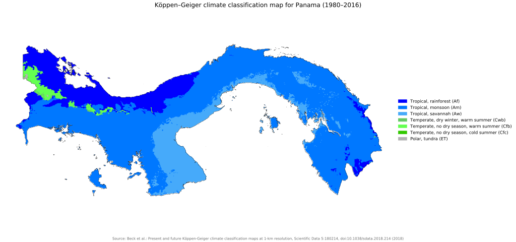 Climate Map of Panama