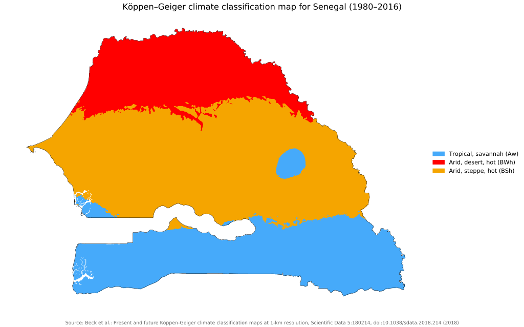 Climate Map of Senegal