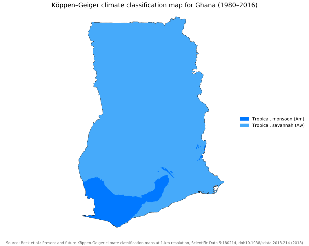 Climate Map of Ghana