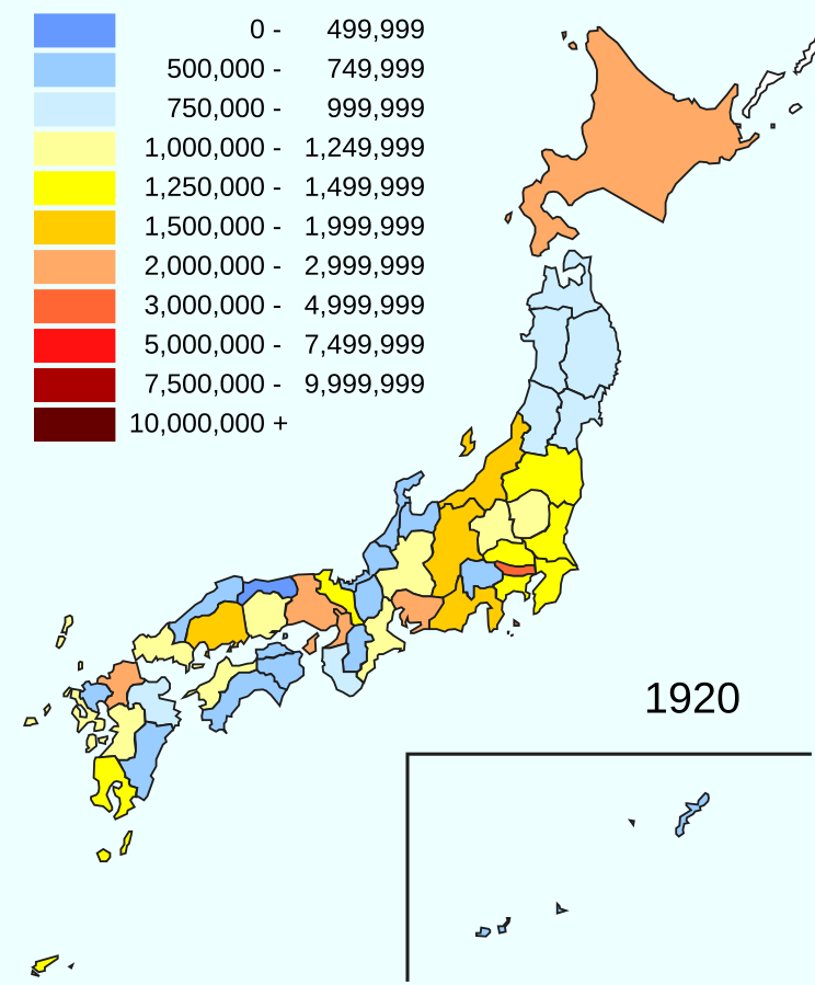 Population Growth Decline Of Japan s Prefectures From 1920 2020 