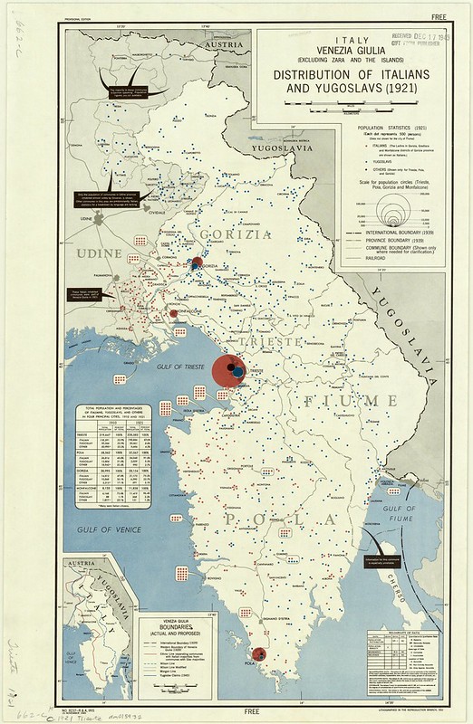 1945 Venzia Giulia Italy Map from the CIA