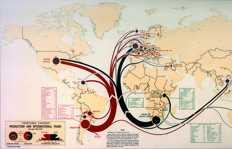 1950 International Trade Map from the CIA