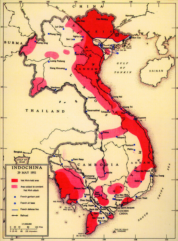 1951 Indochina Map from the CIA