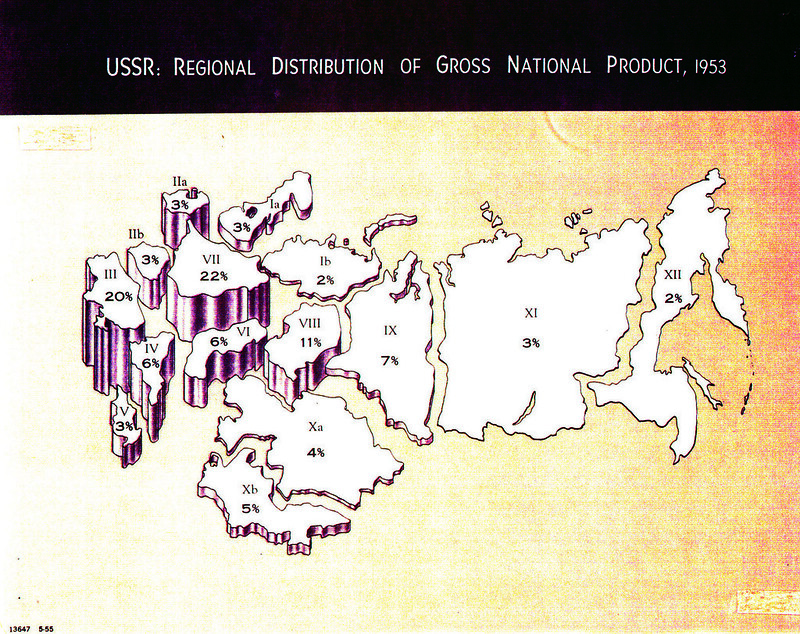 1953 USSR GDP Map from the CIA