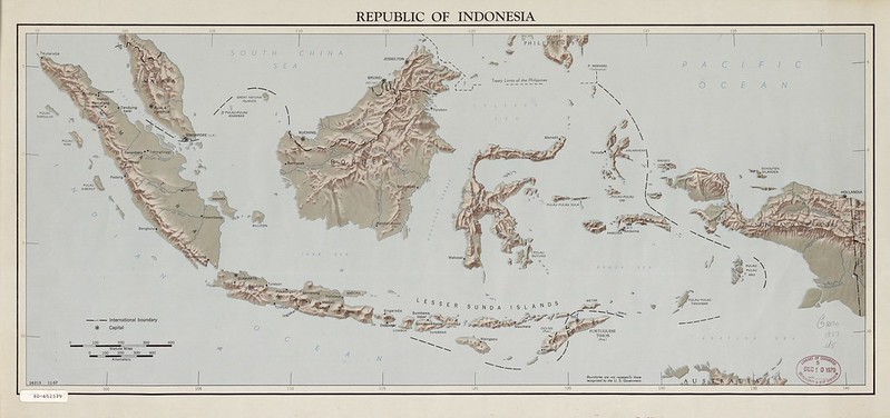1957 Indonesia Map from the CIA