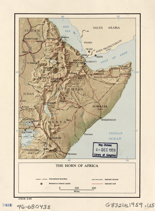 1959 Horn of Africa Map from the CIA
