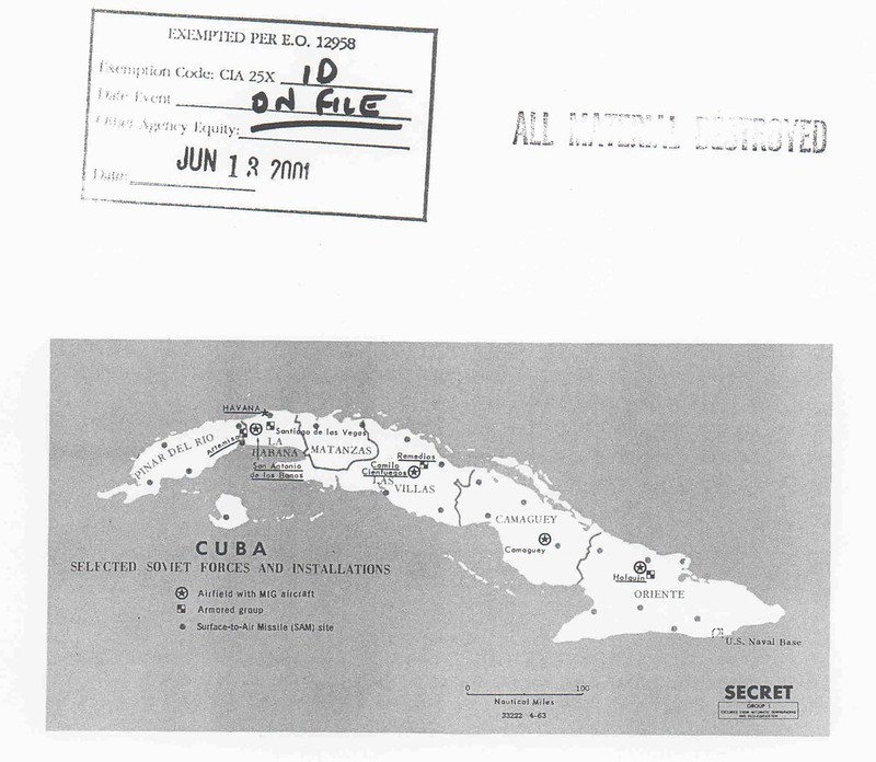 1963 Cuba Soviet Forces Map Created by The CIA
