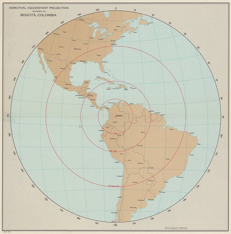 1966 Bogota Map Created By The CIA
