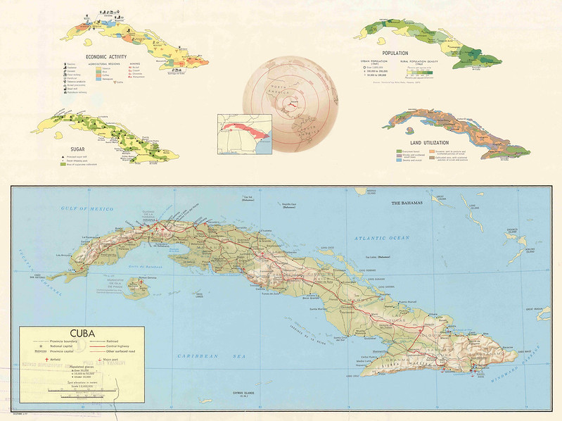 1977 Cuba Country Profile Map Created By The CIA