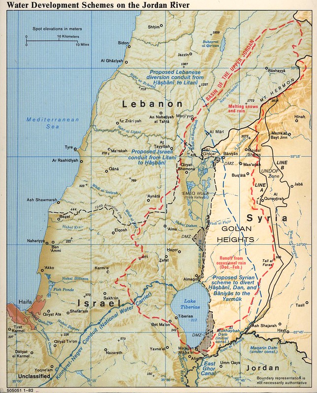 12 Declassified CIA Cartography Maps From The 1980s 4 1982 Jordan Water Development Map