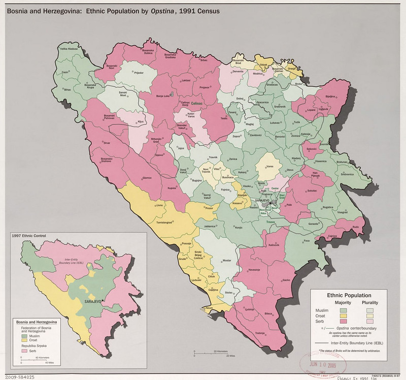 1997 Bosnia Map Created By The CIA