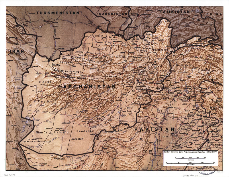 1999 Afghanistan Map Created By the CIA