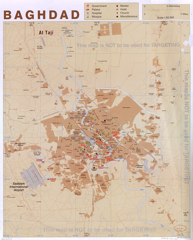 2003 Baghdad Map Created By The CIA