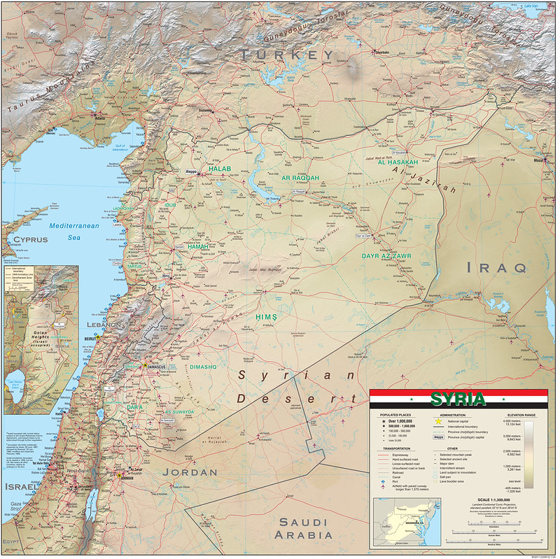 2004 Syria Reference Poster Map Created By the CIA