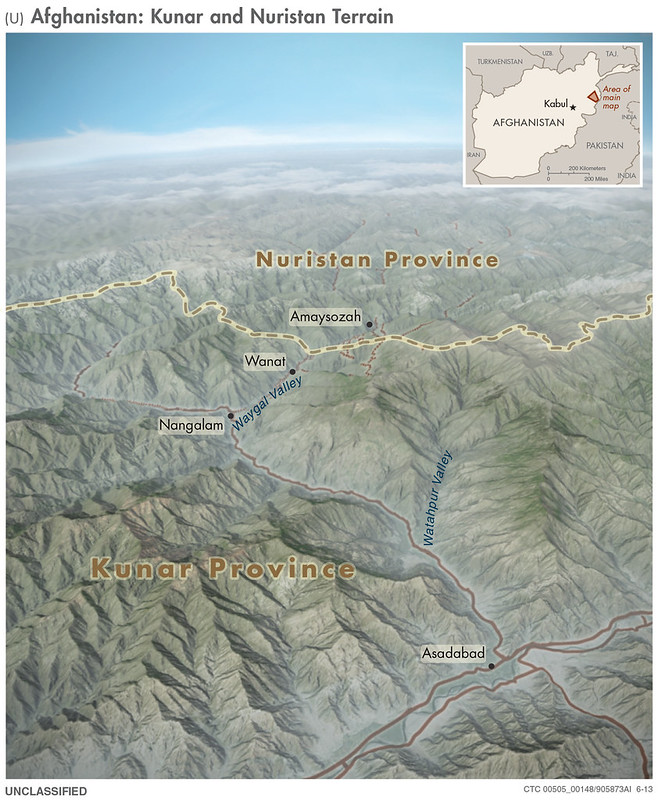 2013 Afghan Border 3D Terrain Map Created By The CIA