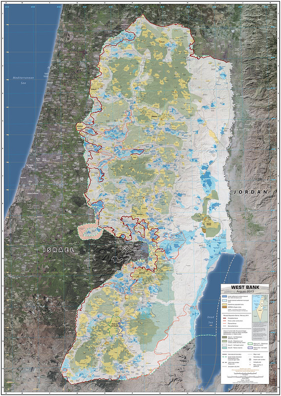 2013 West Bank Reference Map Created By The CIA