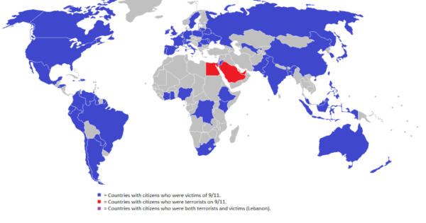 Countries That Lost Citizens On 9/11 – Brilliant Maps