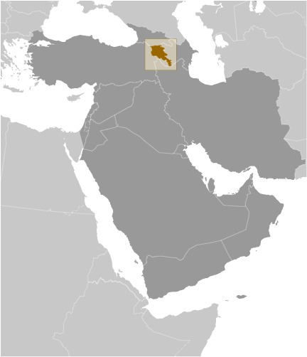 Armenia Location Map