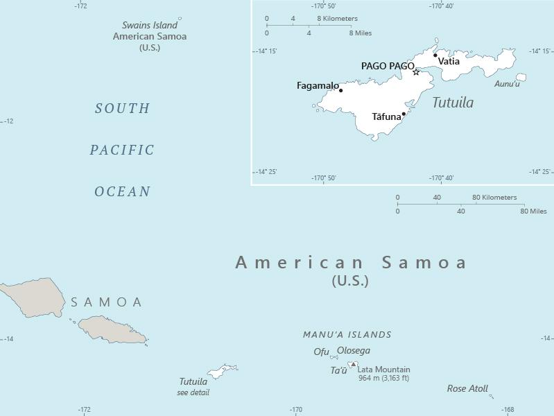 Map of American Samoa