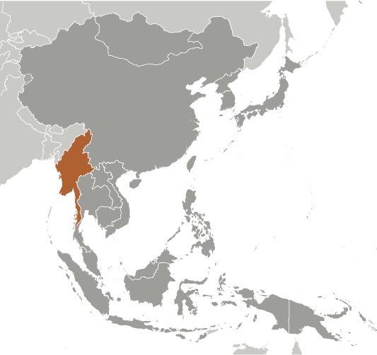 Where is Myanmar Burma? Location Map