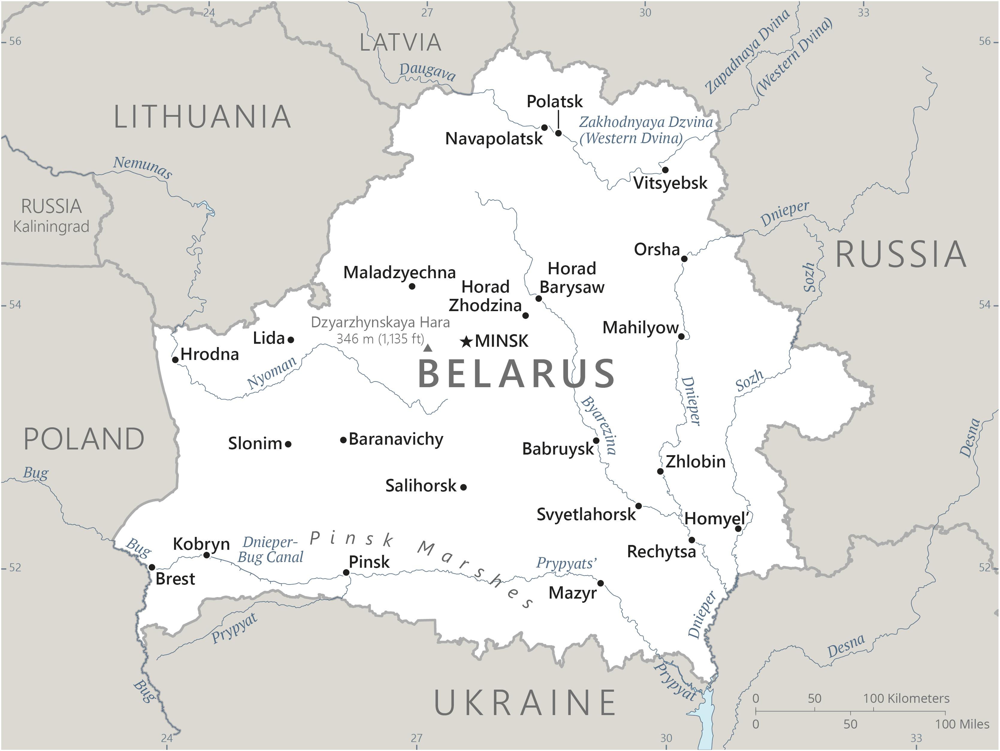 Map of Belarus