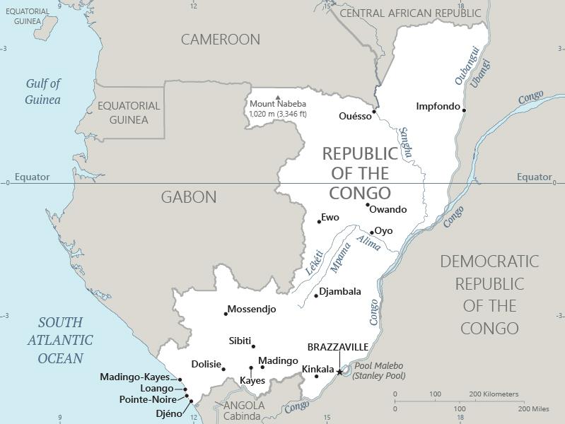 Map of Congo, Republic of the