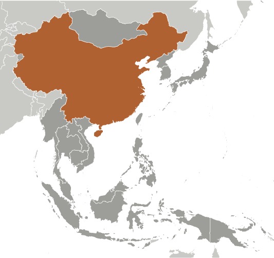 China Location Map