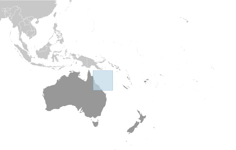 Coral Sea Islands Location Map