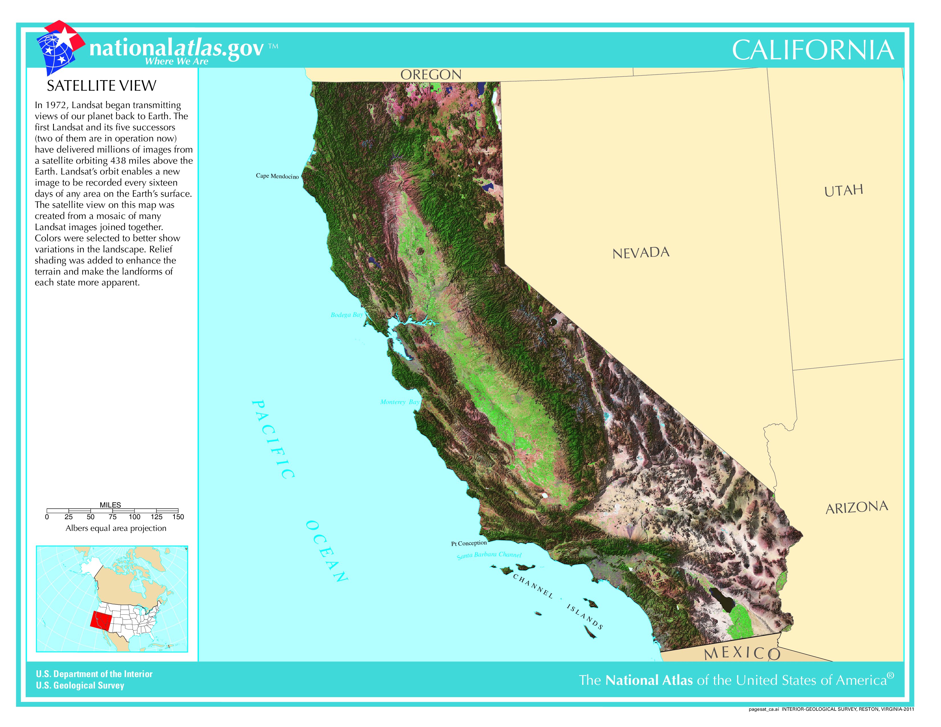 Satellite Map California