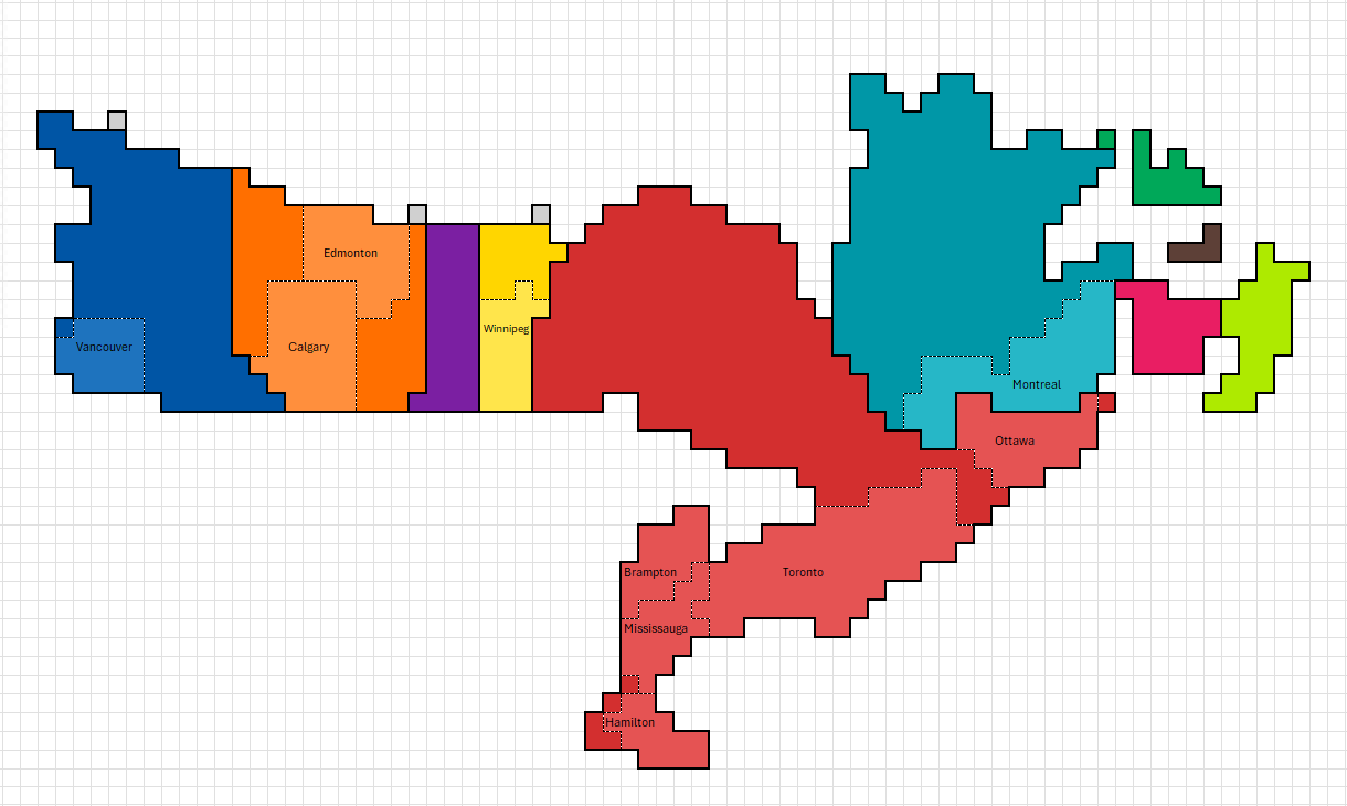 Population of Canada Visualized