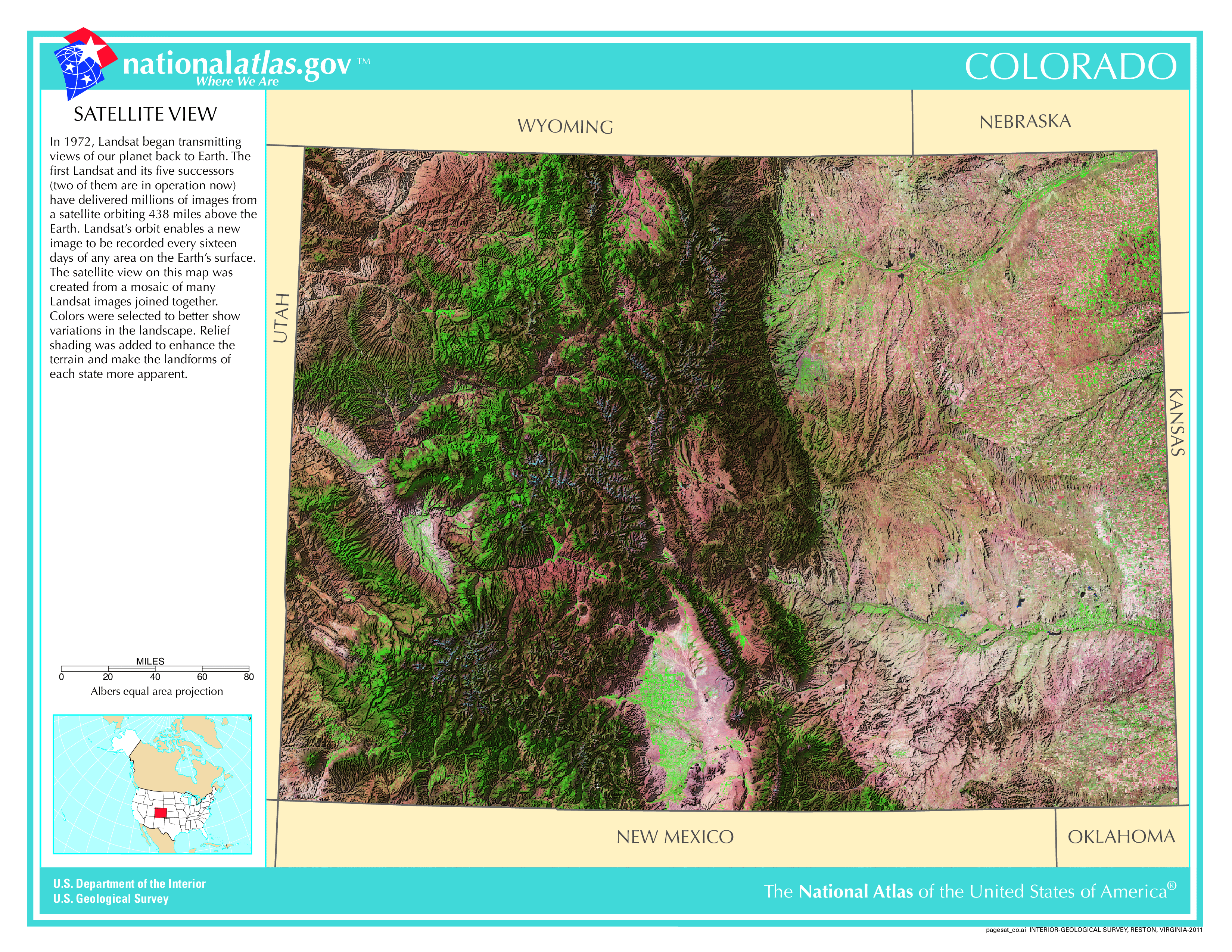 Satellite Map Colorado