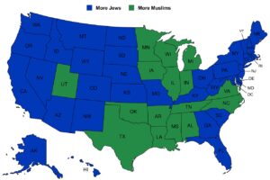 Does Your State Have More Jews or Muslims?