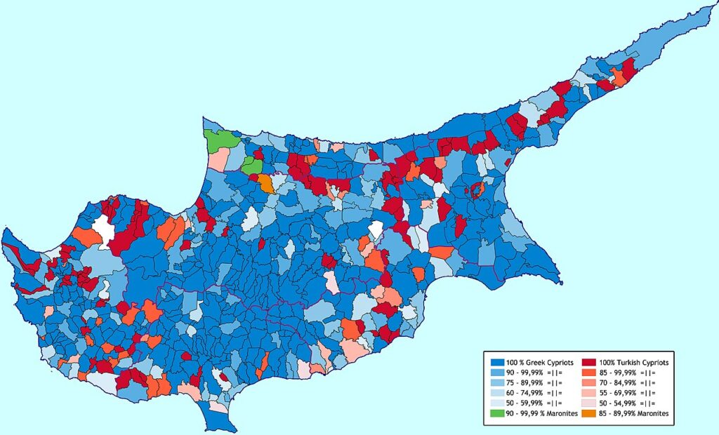 Ethnic Map Of Cyprus In 1960 Brilliant Maps