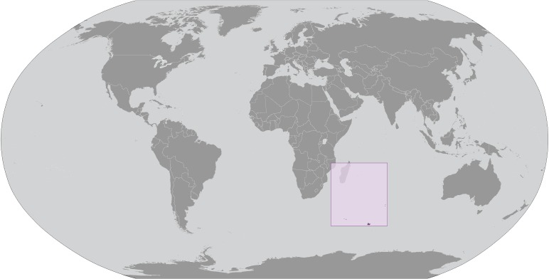French Southern and Antarctic Lands Location Map