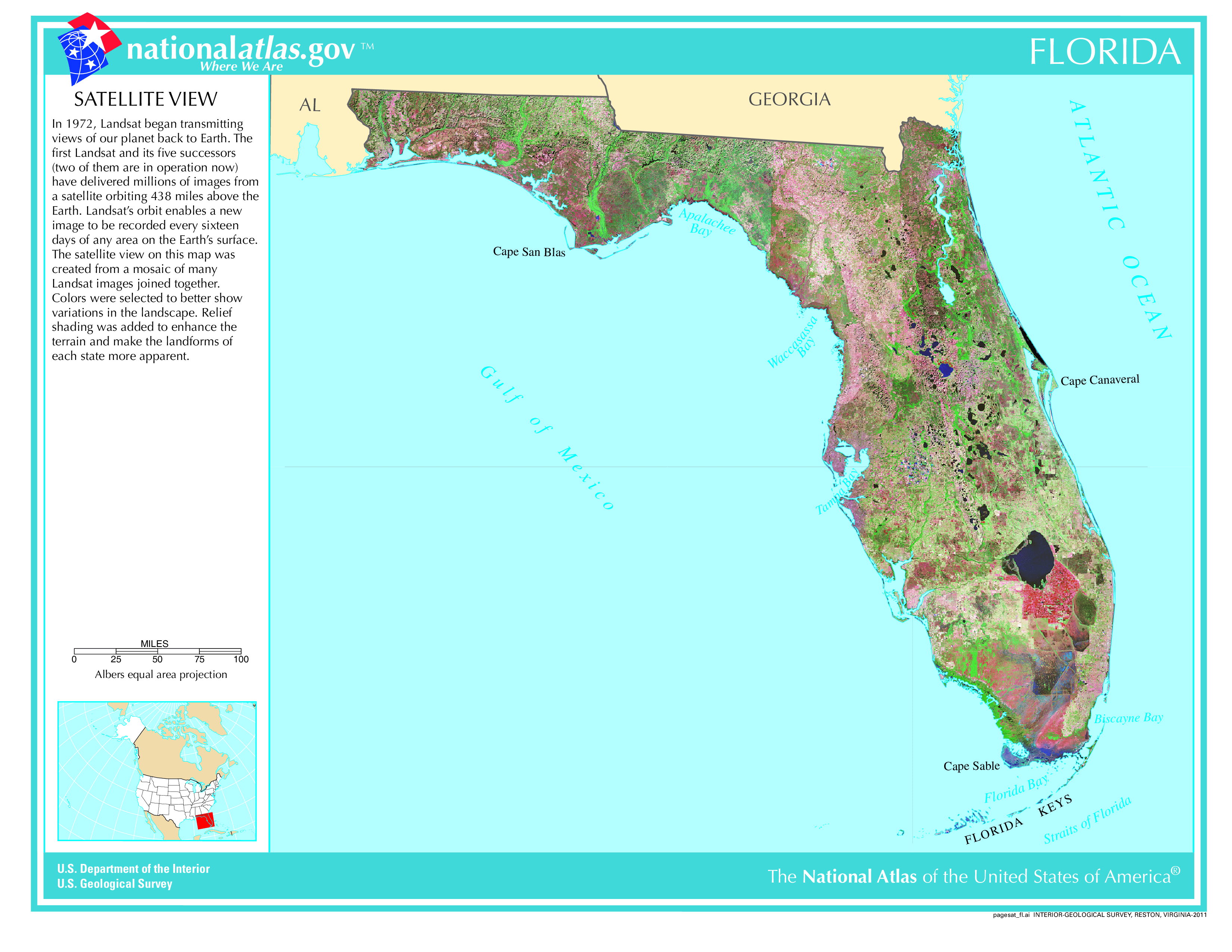 Satellite Map Florida
