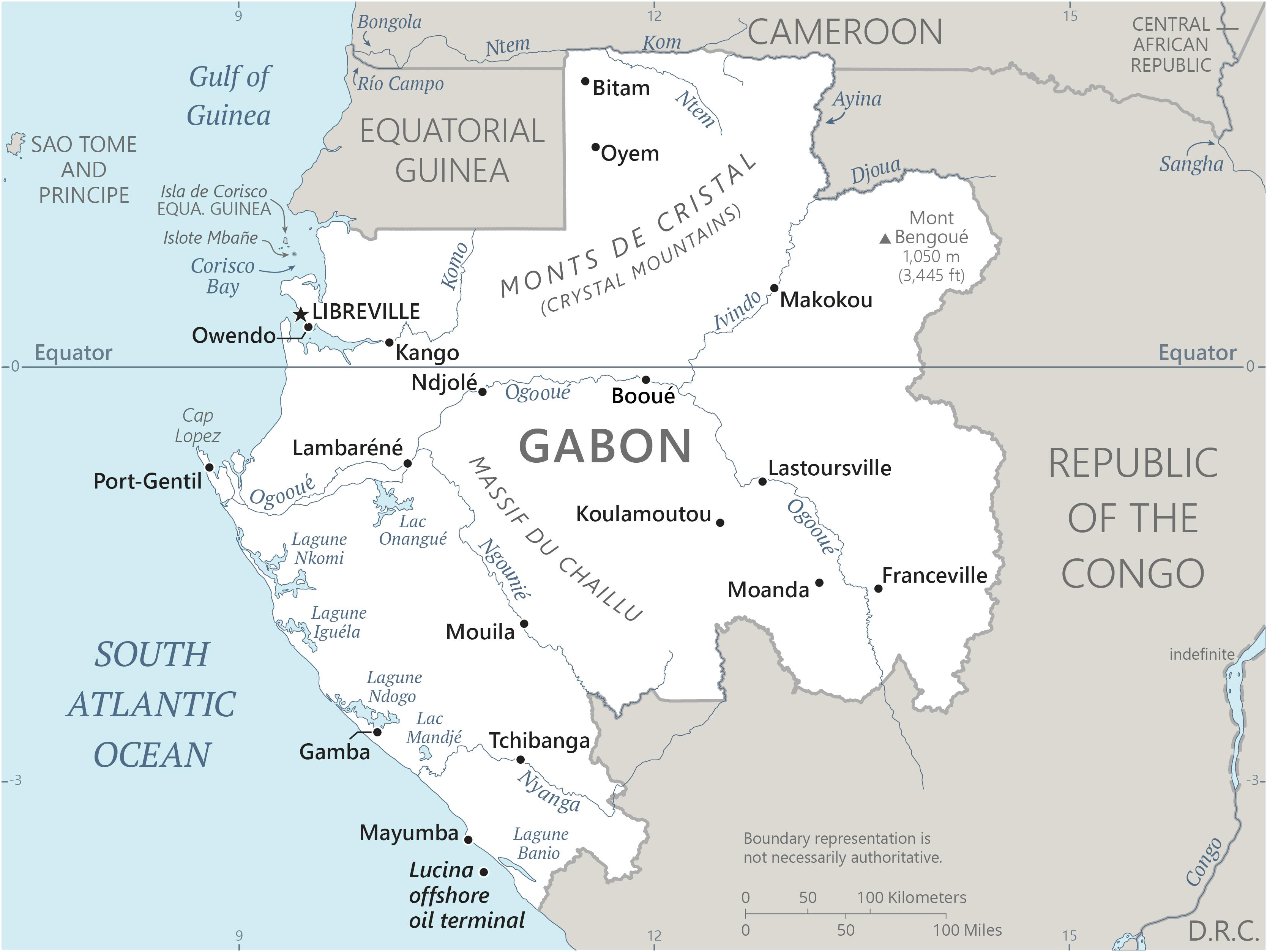 Map of Gabon