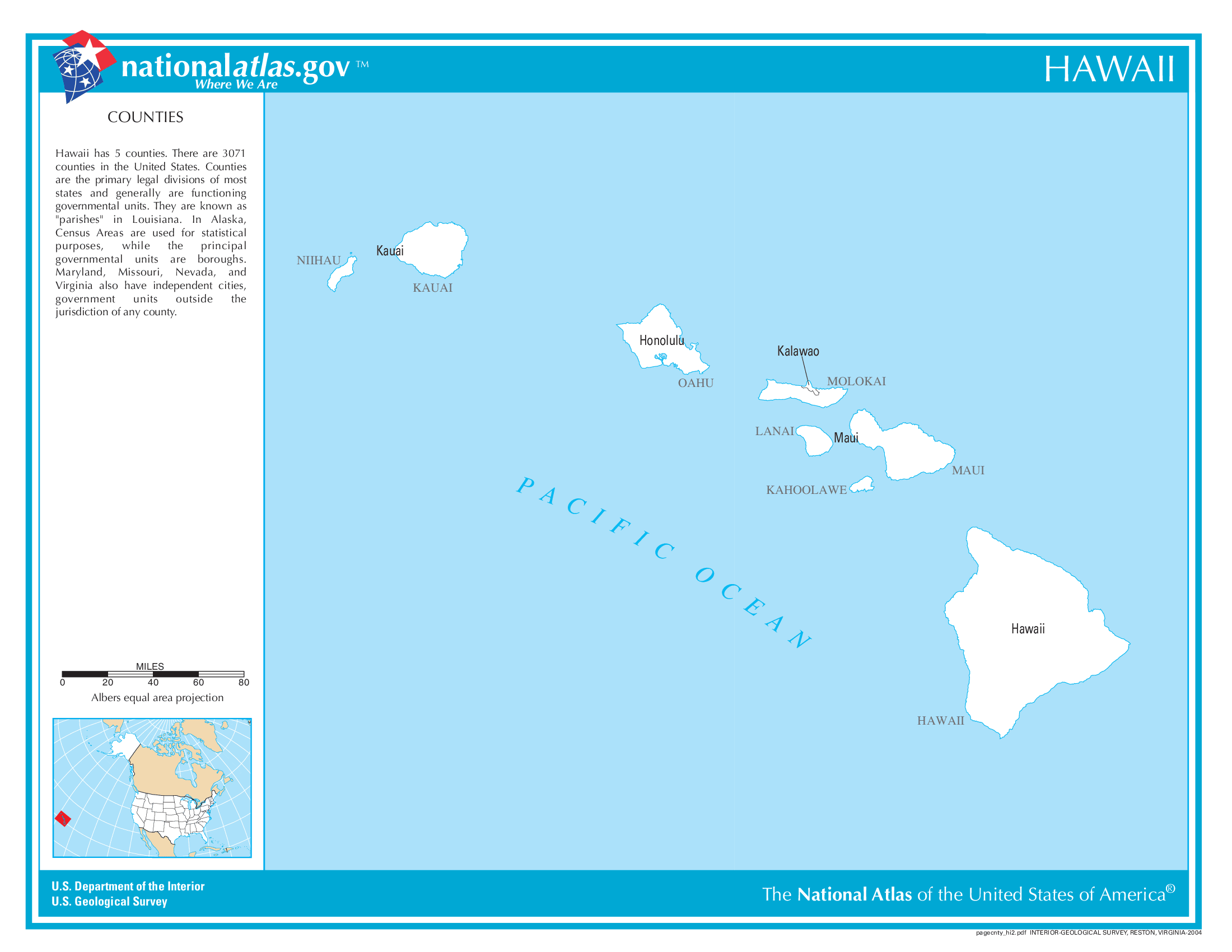 Hawaii County Map