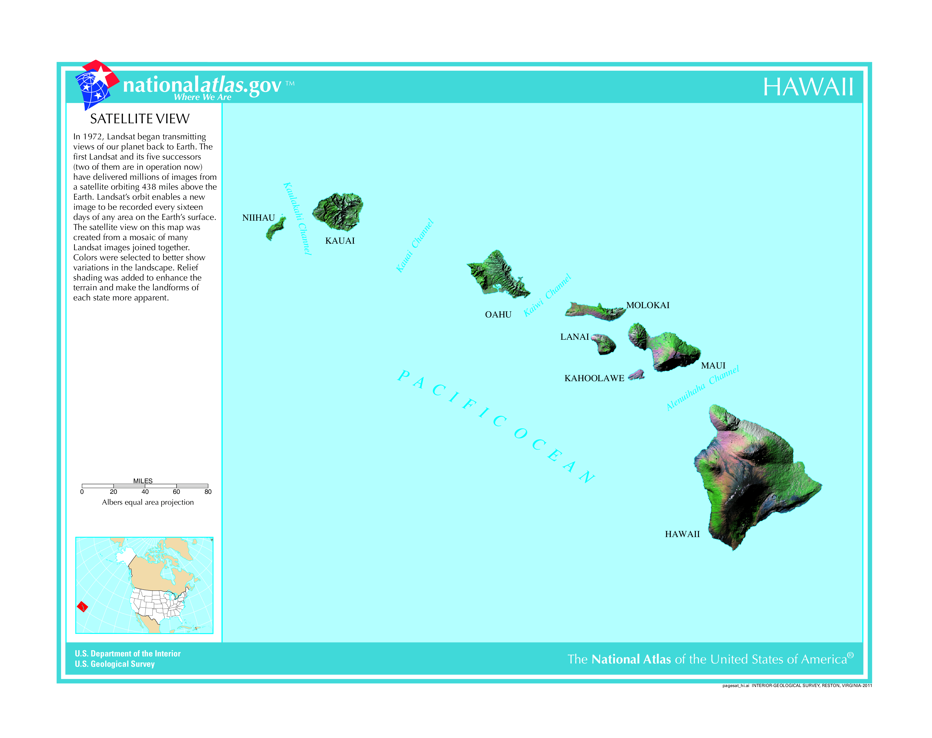 Satellite Map Hawaii