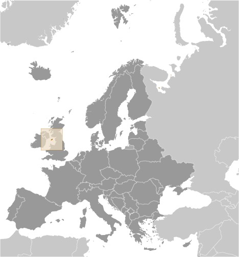 Isle of Man Location Map