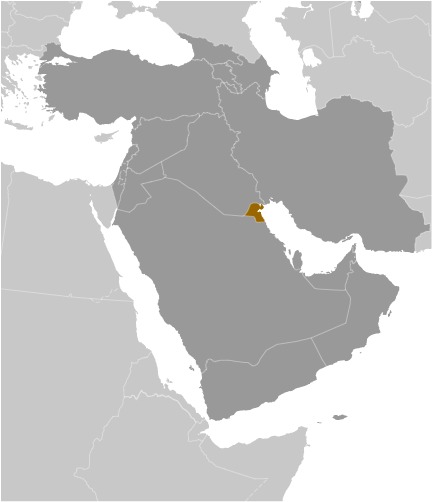 Kuwait Location Map