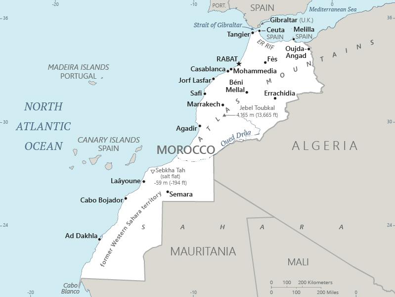 Map of Morocco