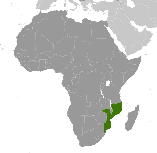 Mozambique Location Map