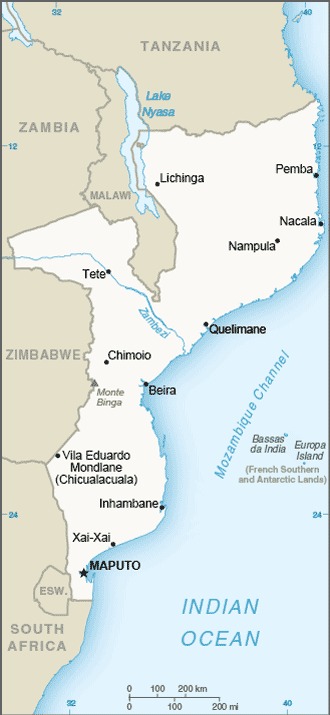 Map of Mozambique
