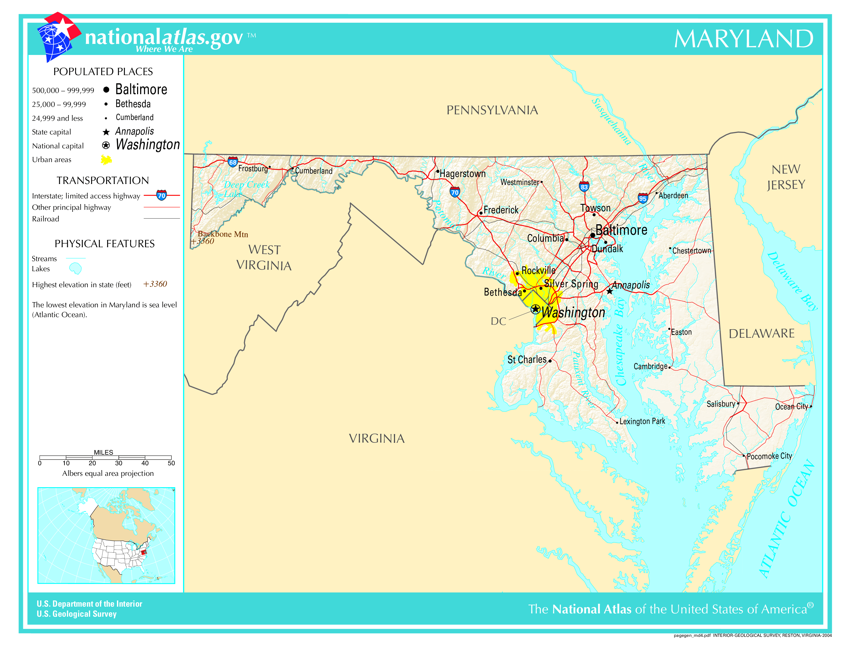 Map of Maryland The Government Does not Want You To See