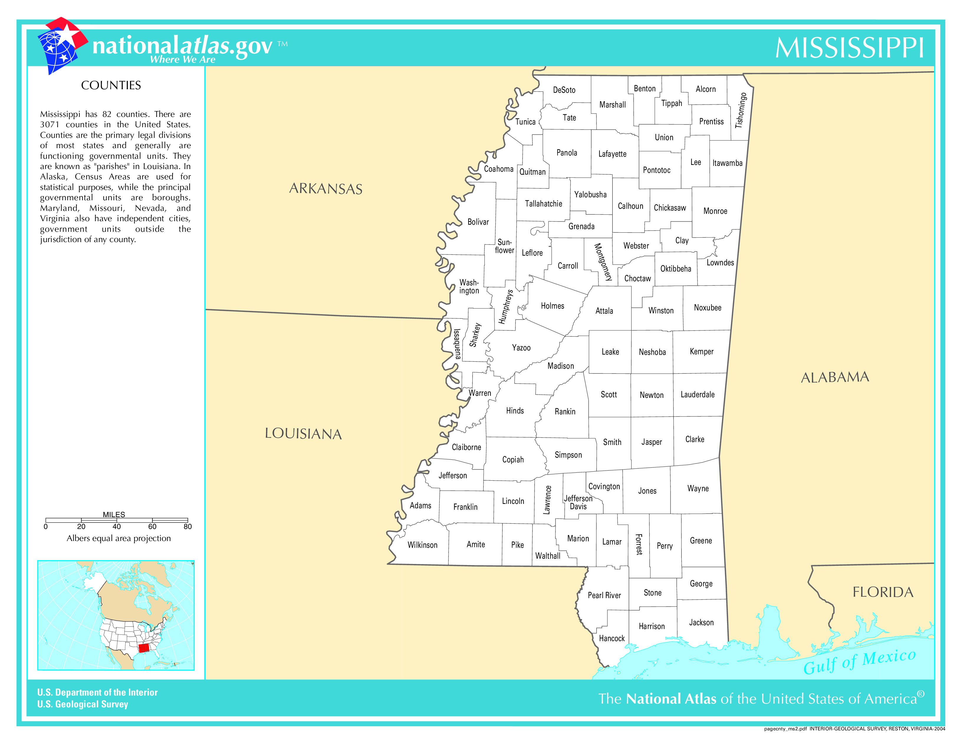 Mississippi County Map